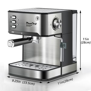 Macchina da Caffè Espresso Professionale Compatta 20 Bar con Montalatte a Vapore e Serbatoio Acqua da 1,6L, Design Sottile per Uso Domestico - Product Image 2