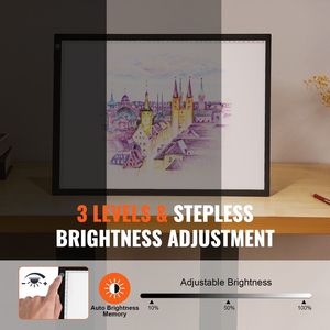 Tavola Luminosa LED A3 con 3 Livelli di Luminosità Regolabile, Alimentata via USB, per Tracciare Disegni e Pittura Diamante - Product Image 4