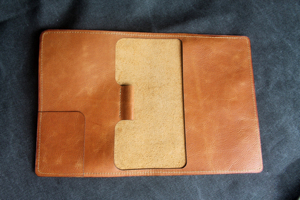 Couverture de carnet rechargeable en cuir véritable de luxe avec protection et organisateur d'écriture NBC-0024 - Product Image 2