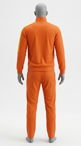 Survêtements d'hiver en molleton respirant imprimé uni, unisexe, avec logo personnalisé, ensemble deux pièces pour l'entraînement sportif et le jogging, vente en gros - Product Image 2