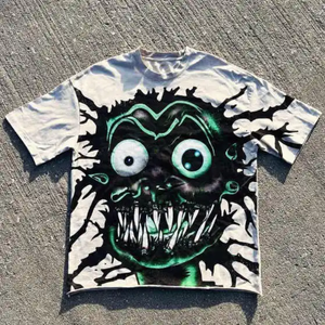 Camiseta Urbana de Alta Calidad para Hombre, Corte Regular, Estilo Hip Hop, 100% Algodón, Logotipo Personalizado Impreso en la Parte Delantera, Manga Corta - Product Image 5