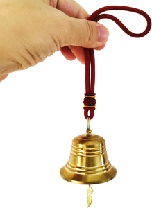 Antique Finish <b>Small</b> Brass Hanging Door <b>Bell</b> Rustic Vintage Brass <b>Bell</b> for Home Decor Temple Entrance Garden Decoration and Gift - Product Image 3