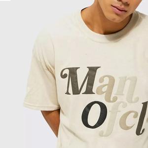 เสื้อยืดพิมพ์ลายพัฟสำหรับผู้ชายเสื้อยืดโอเวอร์ไซส์แบบเรียบๆเสื้อยืดผ้าฝ้ายกราฟิกออกแบบโลโก้ได้ตามต้องการ - Product Image 4