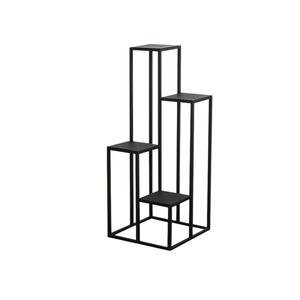 Soporte moderno para plantas de metal negro, decorativo para interiores y exteriores, soporte de hierro para macetas, para decoración del hogar, jardín u oficina, a precio económico. - Product Image 3