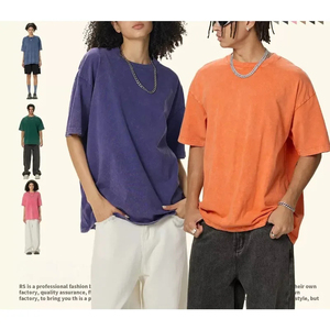 เสื้อยืดผู้ชายผู้หญิงฤดูร้อน 180 กรัม ผ้าฝ้าย 100% สไตล์วินเทจ ทรงปกติ แขนสั้น ระบายอากาศได้ดี สไตล์ไฮสตรีท - Product Image 3