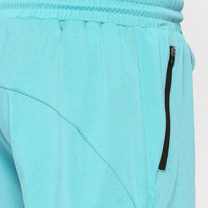 <b>Mens</b> Teal Solid Quick Dry Breathable Spandex/Nylon Athletic Training <b>Shorts</b> with Zipper Pocket Casual Sports Gym Workout - Product Image 6