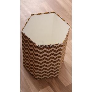 Poubelle hexagonale en carton écologique, artisanale, design unique, pliable, impression numérique, logo personnalisé accepté, haute qualité - Product Image 6
