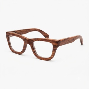 Vintage Square Wooden <b>Glasses</b> Frames Unisex Handcrafted Natural Wood Optical Eyeglasses Custom Logo Eco-Friendly <b>Clear</b> <b>Lens</b> - Product Image 1