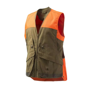Chaleco de Trabajo de Alta Visibilidad para Hombre, Poliéster, Naranja y Verde, Uniforme de Seguridad Reflectante, ANSI Clase 1 - Product Image 1