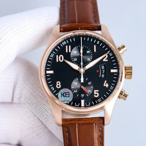 Outstanding Top-quality Luxury Rose Gold Bezel Business Formal Wear Banquet <b>Chronograph</b> Date <b>Automatic</b> Mechanical Men's Watch - Product Image 1