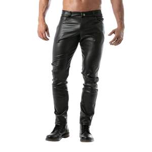 Pantalones Kinky sin espalda para hombre, negros, estilo fetish, ropa de club, sexy, con espalda descubierta, pantalones de fiesta llamativos, diseño ajustado. - Product Image 1
