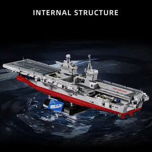 Blocs de construction de navire d'assaut amphibie de type 076, 4526 pièces, série militaire, modèle de porte-avions du Sichuan, jouets pour enfants - Product Image 4