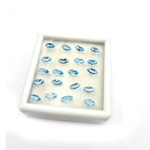 Topacio Azul Suizo Natural, Corte Marquesa, 4mm 8mm, Piedra Preciosa Suelta Facetada, Venta al Por Mayor, Para Fabricación de Joyería y Colgantes - Product Image 1