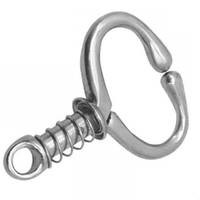 Anneau de collier à ressort en acier inoxydable pour bétail, crochet de contrôle réglable, sûr et fiable, instrument vétérinaire
