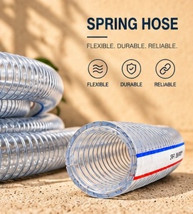 Tuyau flexible en PVC à ressort, 38 mm ID, 48 mm OD, rouleau de 40 m, transparent, renforcé, pour aspiration, OEM/ODM disponible, commandes en gros, export. - Product Image 1