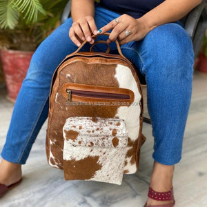 Nueva Mochila de cuero de piel auténtica hecha a mano para el pelo, cuero de vaca Natural genuino Retro, bolsas de ordenador portátil de trabajo informales Unisex Vintage - Product Image 2
