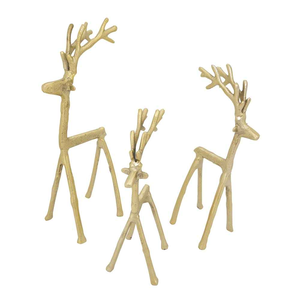 Adornos Navideños de Reno en Latón con Acabado Plateado para Decoración de Mesa, Decoración Navideña de Año Nuevo - Product Image 3