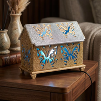 Porte-bougie en bois pour décoration de la maison, forme hexagonale pour mariage