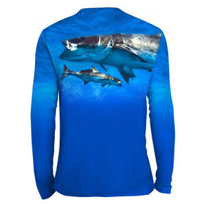 Camisetas de Pesca para Hombre de Alta Calidad, Manga Larga, Cuello Redondo, Spandex/Poliéster 50, Anti-UV, Secado Rápido, Logotipo Personalizado, Transpirables y Suaves - Product Image 3
