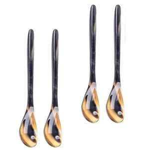 Cuillère en corne de buffle haut de gamme, écologique, avec surface polie miroir, pour cuisines naturelles et bio, idéale pour les cadeaux en Inde - Product Image 1