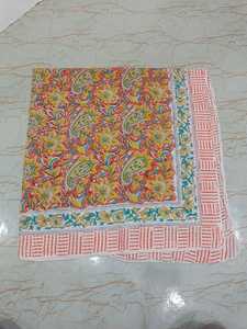 Luxury Handmade Cotton Long Stole Scarf Sanganeri Block Printed Floral Handpainted Plain <b>Sarong</b> Beach Cover Ups Woman - Product Image 6