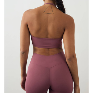 Sujetador deportivo sexy y sostenible 2026 de tela elástica en 4 direcciones con diseño frontal retorcido, top activo sin espalda para uso diario al aire libre y entrenamiento. - Product Image 6