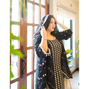 ชุดสวยสุดสวยของผู้หญิงซาร่าและชุด dupatta แฟนซีสำหรับงานปาร์ตี้ - Product Image 6