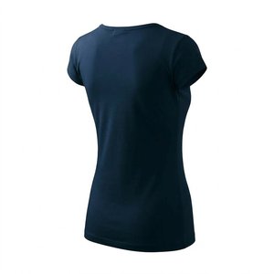 Camisetas de algodón y poliéster de alta calidad, color azul marino, con logotipo personalizado, para mujer, transpirables, estilo urbano, corte regular, para chica. - Product Image 2