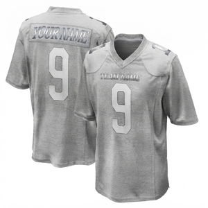 เสื้อฟุตบอลอเมริกันสีน้ำตาลเข้มแบบกำหนดเอง ผ้าโพลีเอสเตอร์พิมพ์ลายแบบ Sublimation น้ำหนัก 220 กรัม แขนสั้น ทรง Pullover ไซส์ใหญ่ ทนทาน ระบายอากาศได้ดี มีกระเป๋า - Product Image 1