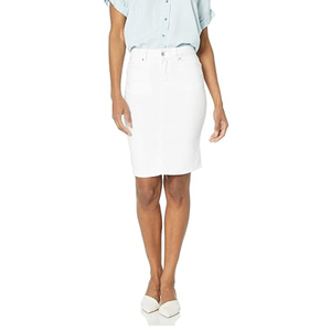 Hot Selling High Street White Ladies Cotton Denim Skirt Mid Length Skirt with <b>Lace</b> up Detail Partywear Cutoff Style OEM - Product Image 1