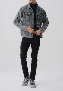 Veste en jean personnalisée pour homme, style décontracté, boutonnée, streetwear, vêtement d'extérieur en coton, fabricant de vêtements OEM ODM - Product Image 2