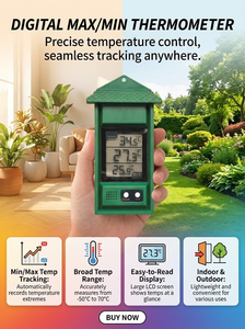 Termómetro Digital de Plástico para Interiores y Exteriores, Máxima y Mínima, OEM IPX4 - Product Image 2
