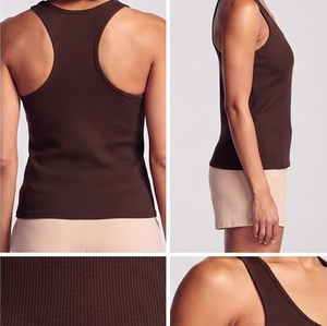 Elegant 100% Cotton Casual Women's <b>Set</b> Solid Color Customized Size Breathable Tank Top And Shorts <b>Set</b> For Women's - Product Image 3