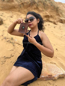 สมุดบันทึกการเดินทางแบบมีสายหนังแท้แบบดั้งเดิมพร้อมหินมีค่ากึ่งมีค่าสไตล์โบฮีเมียนแบบดั้งเดิม - Product Image 3