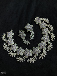 Classic American Diamond <b>Bridal</b> Jewelry <b>Set</b> Two-Piece <b>Necklace</b> <b>and</b> <b>Earrings</b> for Wedding Fashionable Classic Style - Product Image 5