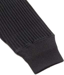 High Quality 100% Organic Cotton <b>Blank</b> Knit Waffle Crew Long Sleeve t Shirt Heavy <b>Weight</b> <b>Blank</b> Waffle T Shirt With custom logo - Product Image 6