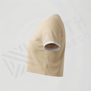 Top Corto de Algodón Personalizado para Mujer, Transpirable, con Ombligo Expuesto, Bajo sin Rematar, Estilo Urbano, para Fitness, Gimnasio, Entrenamiento, Ropa Deportiva - Product Image 3