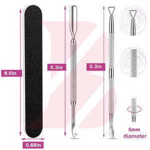 Producto de Moda, Juego de Empujadores de Cutículas y Removedores de Esmalte de Gel con Logotipo Personalizado, con Limas de Uñas - Product Image 6