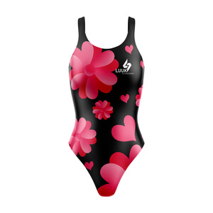 Traje de Baño de Una Pieza con Estampado de Transferencia de Calor Personalizado, de Alta Calidad, con Estampado Floral 3D, Elástico en Cuatro Direcciones, Cuello Redondo sin Costuras - Product Image 2