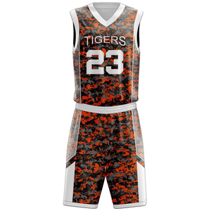 Uniformes de Baloncesto Personalizados Sublimados, de Malla Transpirable de Secado Rápido, 100% Poliéster, Antibacterianos y Ecológicos, sin Mangas - Product Image 2