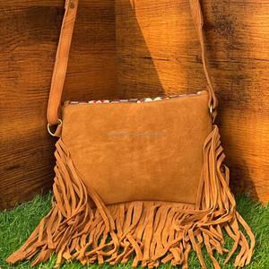 Nouveau fait à la main Offre Spéciale Jacquard daim cuir frange sac à bandoulière multi-usage nouveau Design Vintage sac à bandoulière pas cher taux produit en vrac - Product Image 5