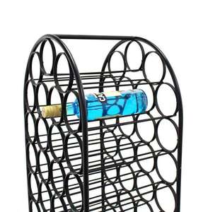 Porte-bouteilles et support à vin moderne en fil métallique Bold Blossom, pour comptoir et rangement de cuisine, capacité 3L, accessoires de bar - Product Image 4