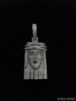 Pendentif Hip Hop en Moissanite 9 carats, Argent Sterling 925 Massif Plaqué Or Rose, Bijoux Bling Glacé Certifiés Sans Nickel et Sans Plomb