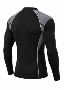 Vêtement de sport pour homme tendance à manches longues, anti-UV, à séchage rapide, en polyester et élasthanne écologiques, color-block, idéal pour les activités de plein air - Product Image 4