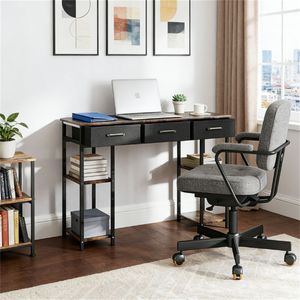 Piccola Scrivania Rustica Marrone per Computer, Ideale per Ufficio Domestico o Uso Studentesco - Product Image 1