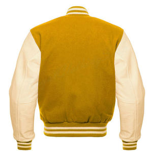Blouson universitaire d'hiver en laine de haute qualité avec col montant, facile à porter, dernière mode, manches longues et fines, en cuir, vente en gros - Product Image 3