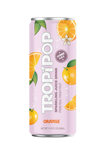 Bebida Carbonatada Sin Azúcar Tropipop de 330 ml, Jugo con Gas de Limón, Lichi y Naranja, Muestra Gratis, Diseño OEM Disponible, Venta al Por Mayor - Product Image 4
