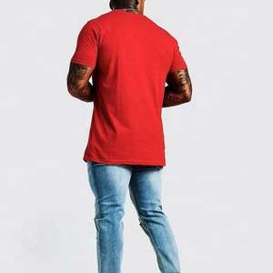 <b>Red</b> Black Wholesale Custom Workout <b>T</b> <b>Shirt</b> Gym Athletic Male Sports Wear Active Fitness Cotton Spandex <b>Men</b> Gym Wear <b>Shirts</b> - Product Image 5