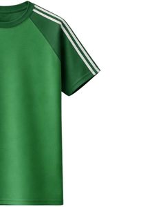 Green <b>White</b> Raglan Sleeve T <b>Shirt</b> Men Casual Summer Crew Neck Striped Shoulder Breathable Cotton Blend Soft Comfortable Wear - Product Image 4
