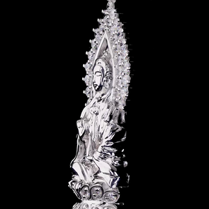 Colgante de Buda en Oro Sólido Blanco/Rosa/Amarillo de 14kt con Diamante Cultivado en Laboratorio de 1ct - Product Image 4